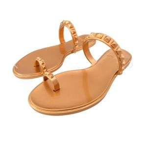 Carmel Sol Maria Flat Metallic Jelly Sandals ☀️
